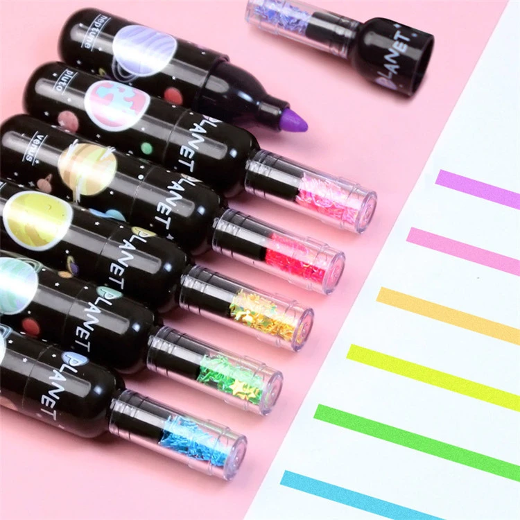 6 kosov Cute Planet Wine Bottle mini osvetljevalec