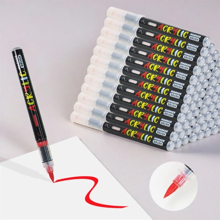 Konica krtače Ravni tekoči akrilni marker
